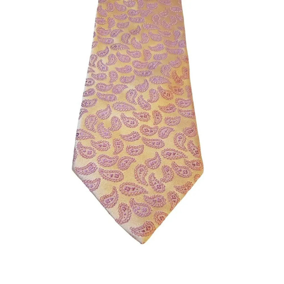 Brioni Neck Tie Mens‎ Luxury Designer Pink Paisley Italian Silk Stunning Quality